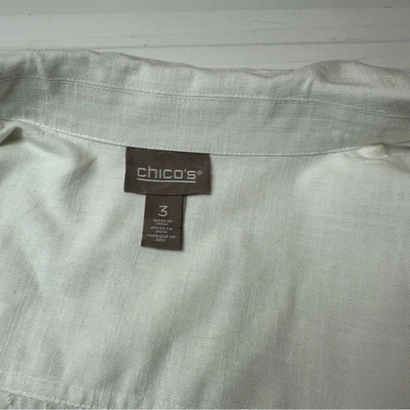 Chico’s White Cotton Eyelet Jacket | Cottagecore Summer Topper ·Coastal capsule - Picture 10 of 11